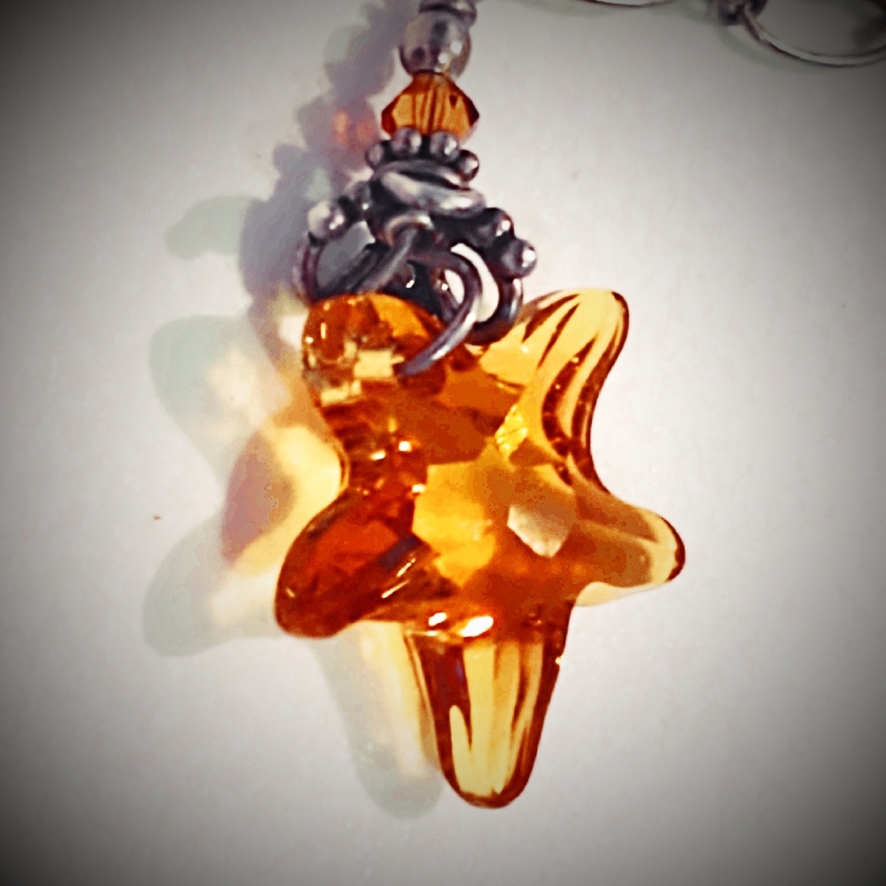 Swarovski Crystal Star Sterling Pendant Necklace - Picture 3 of 9